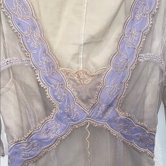 Nataya Women's Dresses in Cream and Blue - Picture 9 of 14